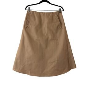 Tia Cibani Girls Cotton Beige Midi-Skirt
